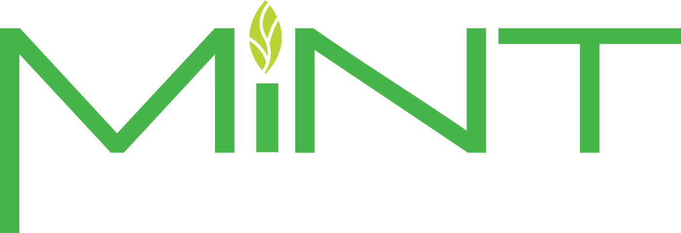 MINT dentistry wordmark in kelly green